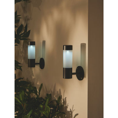 Black Solar Wall Light - Set Of 2