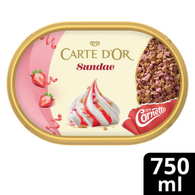 Sundae Strawberry Ice Cream Tub 750 ml thumbnail 3