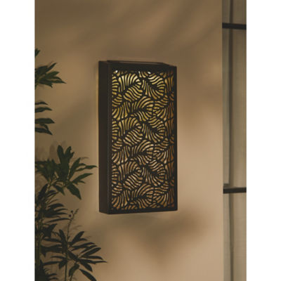 Black Leaf Wall Panel Solar Light thumbnail 2