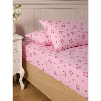 Stacey Solomon Pink Raspberry Patch Cotton Pillowcase Pair thumbnail 2