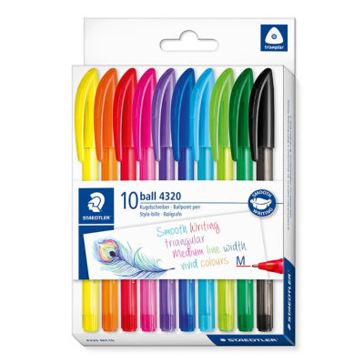 Staedtler Rainbow Ballpoint Pens 10 Pack thumbnail 2