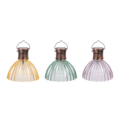Ribbed Lampshade Solar Light