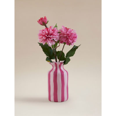 Pink Artificial Real-Touch Pom-Pom In Ceramic Pot thumbnail 2