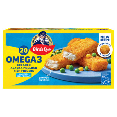 20 Omega 3 Breaded Alaska Pollock Fish Fingers 560g