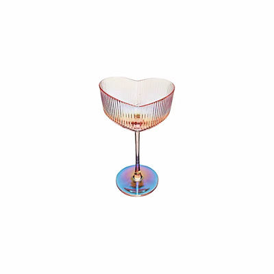 Pink Iridescent Heart Coupe Glasses - Set of 2 thumbnail 2