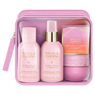 Jojoba, Vanilla & Almond Oil Luxury Travel Wash Bag Gift Set thumbnail 2
