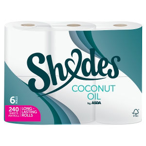 Coconut Oil Long-Lasting 6 Rolls Toilet Tissue