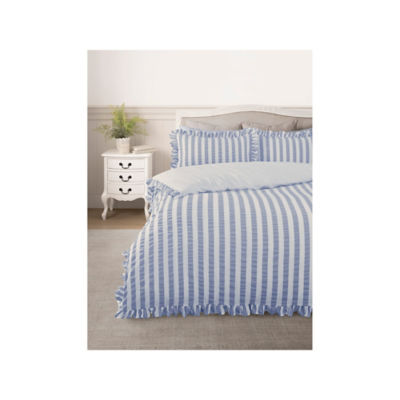 Stacey Solomon Seersucker Stripe Cotton Duvet Set thumbnail 3
