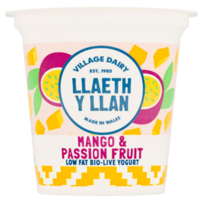 Llaeth Y Llan Mango & Passion Fruit Low Fat Bio-Live Yogurt 125g