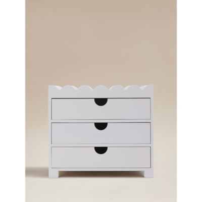 Scalloped 3 Drawer Storage Box