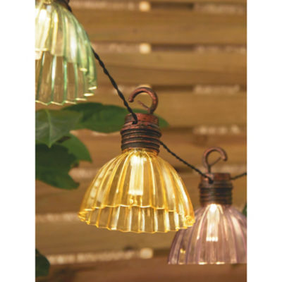 Ribbed Lampshade Solar String Lights thumbnail 2