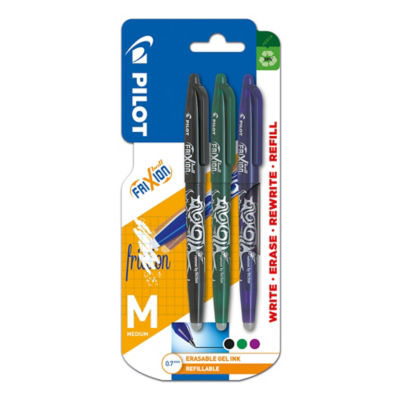 Pilot Frixion Ball School Colours Erasable Gel Pens 3Pk thumbnail 2