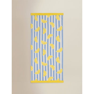 Lemon Stripe Cotton Beach Towel thumbnail 2
