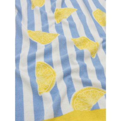 Lemon Stripe Cotton Beach Towel thumbnail 3
