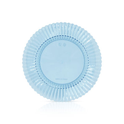 Outdoor Picnic Plastic Ribbed Blue Side Plate thumbnail 2