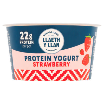 Llaeth Y Llan Strawberry Protein Yogurt 200g thumbnail 2