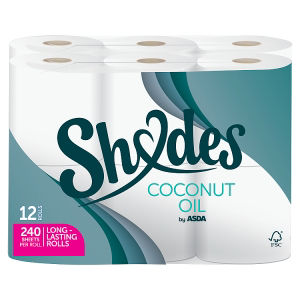 Coconut Oil Long-Lasting 12 Rolls Toilet Tissue