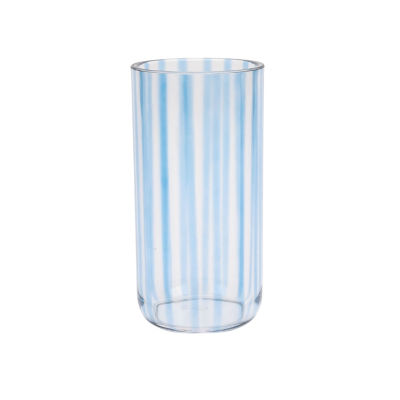 Outdoor Picnic Plastic Striped Blue Hiball Tumbler