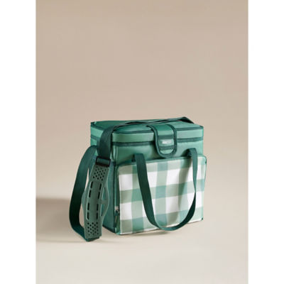 Gingham Print 16 Can Cooler