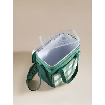Gingham Print 16 Can Cooler thumbnail 4