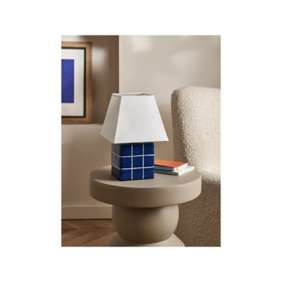 Blue Checkerboard Battery Lamp thumbnail 2
