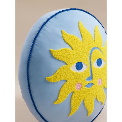 Blue Round Sun-Shaped Cushion thumbnail 3