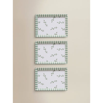 Green & White Stripe Photo Frame 6 x 4 Inch thumbnail 2