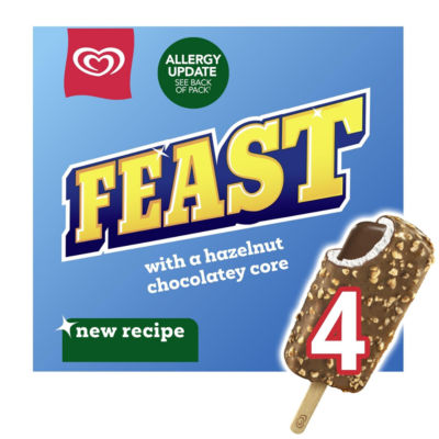 Chocolate & Hazelnut Ice Cream Sticks 4x 90 ml