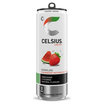 Celsius Live Fit Sparkling Strawberry Watermelon Flavour Sugar Free Energy Drink 355ml