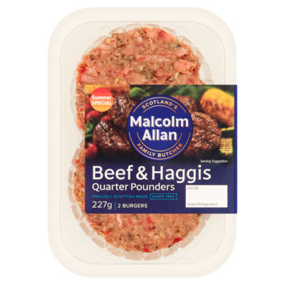 2 Beef & Haggis Quarter Pounders Burgers 227g thumbnail 2