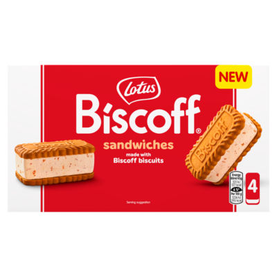 Lotus Biscoff Ice Cream Sandwich 4x80ml