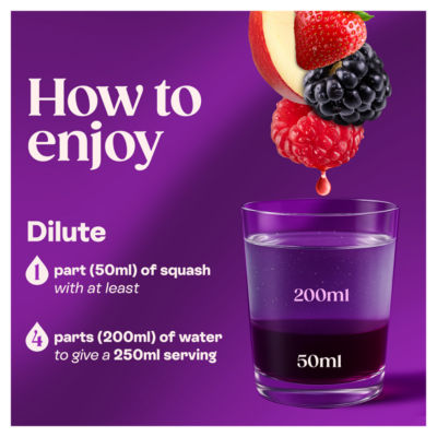 Summer Fruits Squash No added Sugar  850ml thumbnail 4