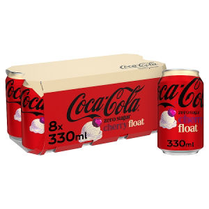 Coca-Cola Zero Sugar Cherry Float Soft Drink Cans 8 x 330mL