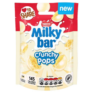 Crunchy Pops White Chocolate Sharing Bag 90g