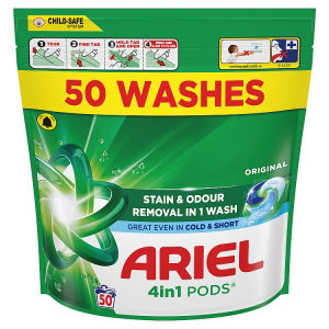 Ariel Original Washing Pods Stain and Odour Removal 50 Washes 870g