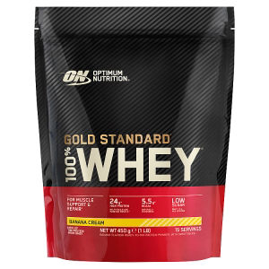 100% Gold Standard Whey Protein Powder Banana Cream 15 servings 450g