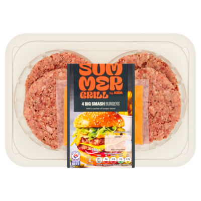 4 Big Smash Burgers 390g thumbnail 2