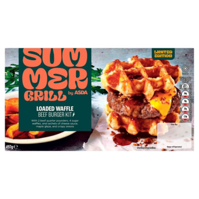 Summer Grill by Limited Edition Loaded Waffle Beef Burger Kit 497g