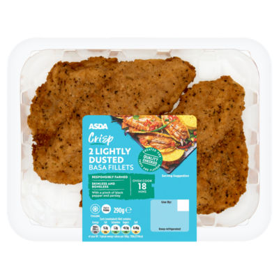 2 Crisp Lightly Dusted Basa Fillets 290g