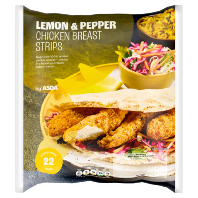 Lemon & Pepper Chicken Breast Strips 400g