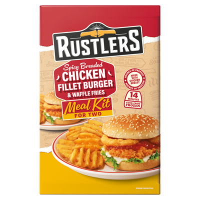Spicy Breaded Chicken Fillet Burger & Waffle Fries 630g