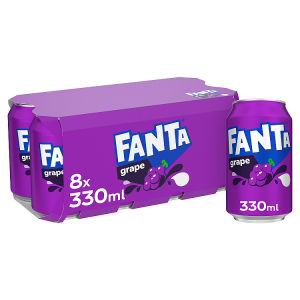 Fanta Grape Soft Drink Cans 8 x 330mL