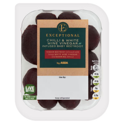 Exceptional by  Chilli & White Wine Vinegar Infused Baby Beetroot 175g thumbnail 2