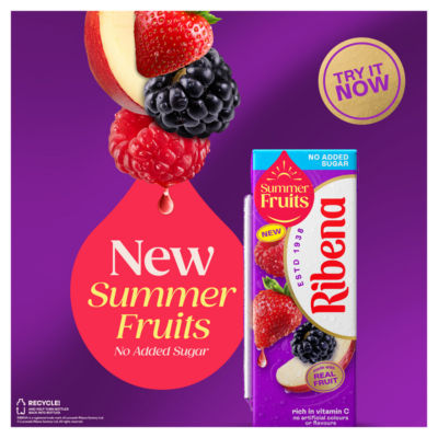 Summer Fruits No Added SugarJuice Drink Carton  6 x 250ml thumbnail 4