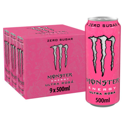 Energy Drink Ultra Rosa Zero Sugar 9 x 500ml Cans thumbnail 2