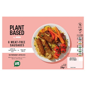 Plant Based by 6 Meat-Free Sausages 270g