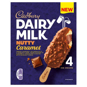 Nutty Caramel Dairy Milk Ice Creams 4 x 90ml (360ml) thumbnail 2