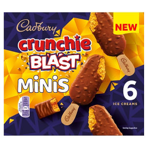 Cadbury Crunchie Blast Mini Ice Cream Sticks 6x50ml