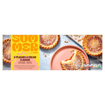 6 Peaches & Cream Flavour Sponge Tarts