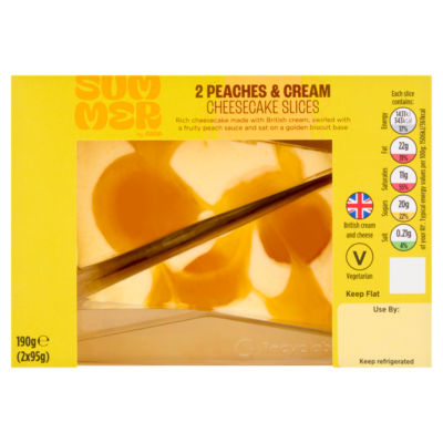 Peaches & Cream Cheesecake Slices 190g (2 x 95g) thumbnail 2